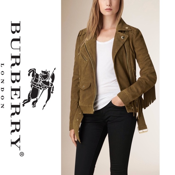 Burberry Jackets & Blazers - Burberry Suade Olive Jacket